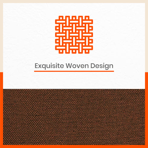 AKIRA Jute Cushion Covers For Home | Bronze (Set of 5 - 16 x 16 Inches)